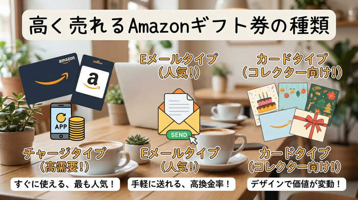 高く売れるAmazonギフト券の種類